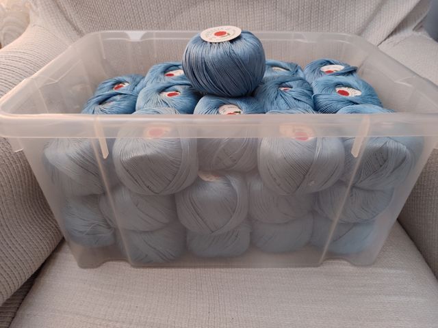 Perlé azul TRIDALIA FABRA COATS (2kg total)