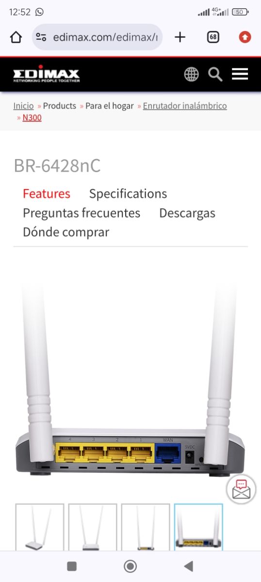 Router 9dBi Edimax BR-6428nC