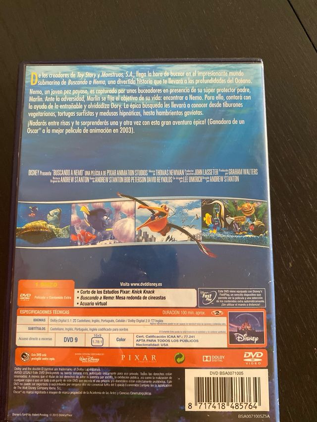 Pelicula Buscando a Nemo DVD
