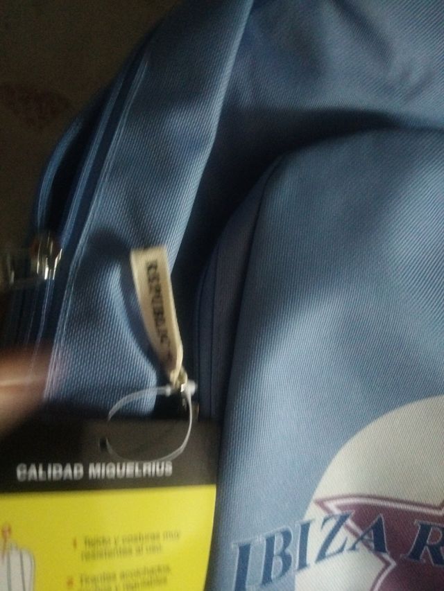 Mochila escolar grande azul