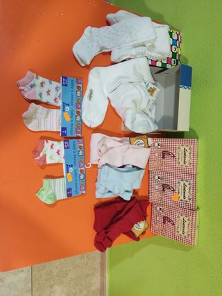 Calcetines, leotardos, medias, braguitas, calzon