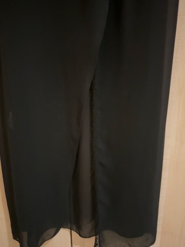 Gonna lunga trasparente con sottogonna nero