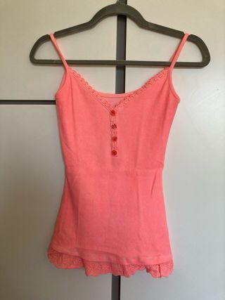 Caniseta tirantes color coral Talla S