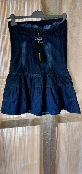 Abito denim jeans triple balze tg.XL 
