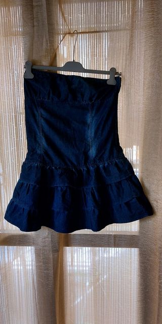Abito denim jeans triple balze tg.XL 