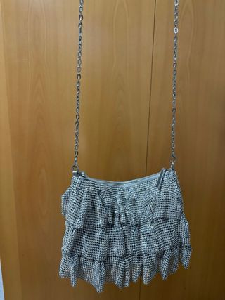 Bolso plateado Zara