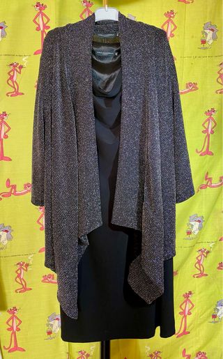 ENVÍO VESTIDO + KIMONO FIESTA gala negro plateado