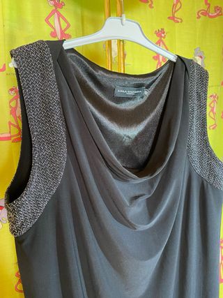 ENVÍO VESTIDO + KIMONO FIESTA gala negro plateado