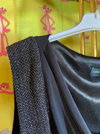 ENVÍO VESTIDO + KIMONO FIESTA gala negro plateado