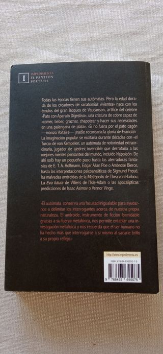 El rival de Prometeo- Vidas de Autómatas