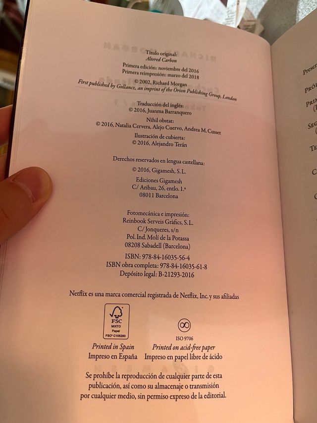 Carbono modificado. Takeshi Kovacs 1