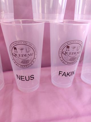 Vasos reutilizables personalizados 