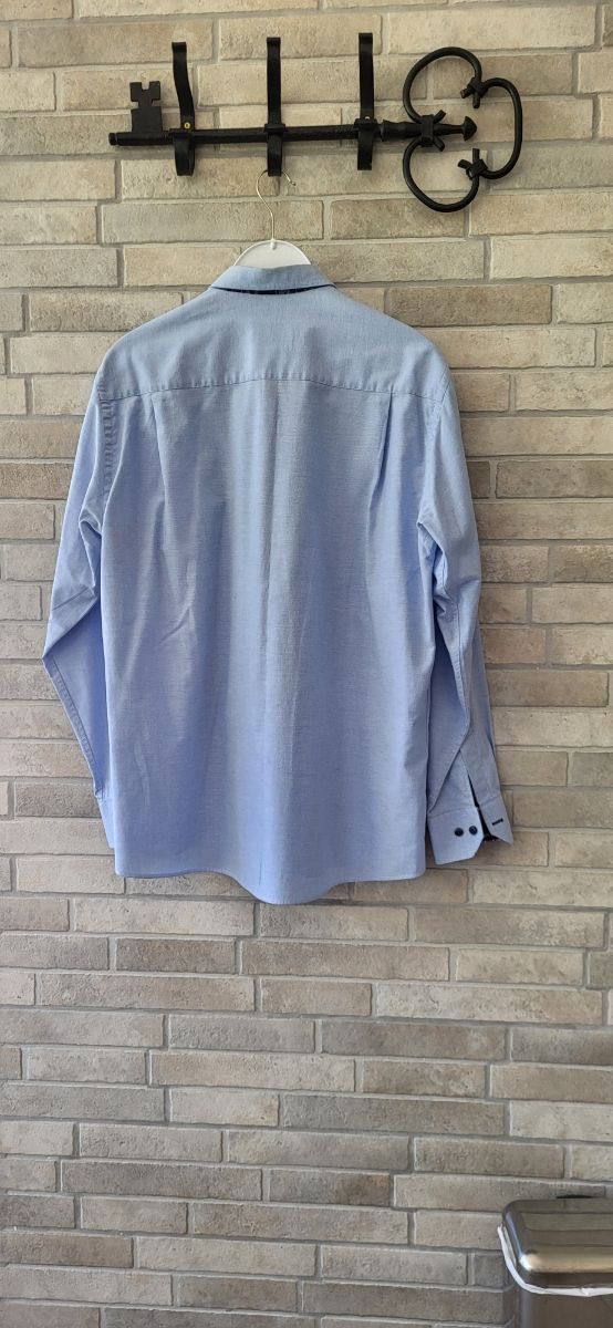 Camisa azul manga larga XL