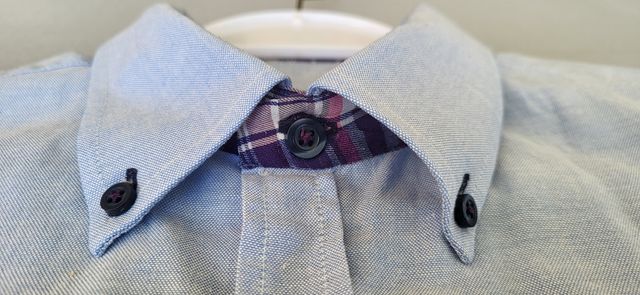 Camisa azul manga larga XL