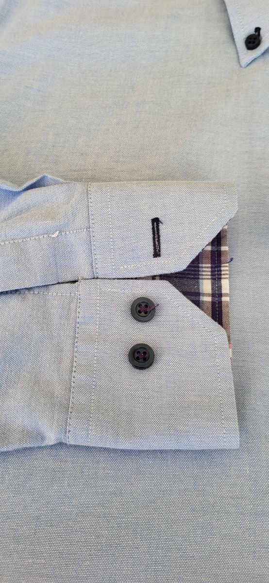 Camisa azul manga larga XL