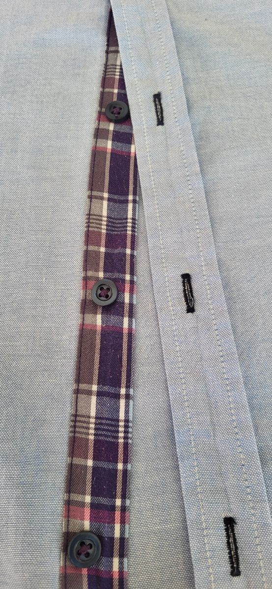 Camisa azul manga larga XL