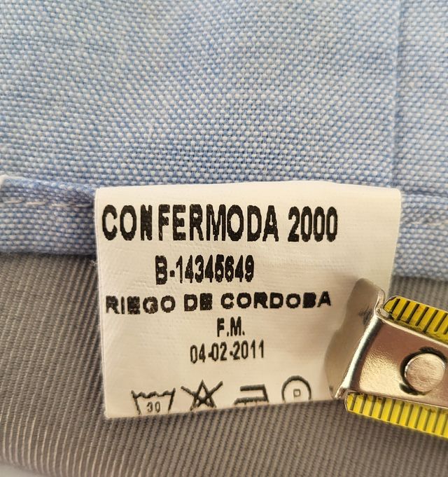 Camisa azul manga larga XL