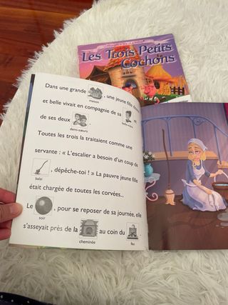 Lote 3 Cuentos con pegatinas en Frances