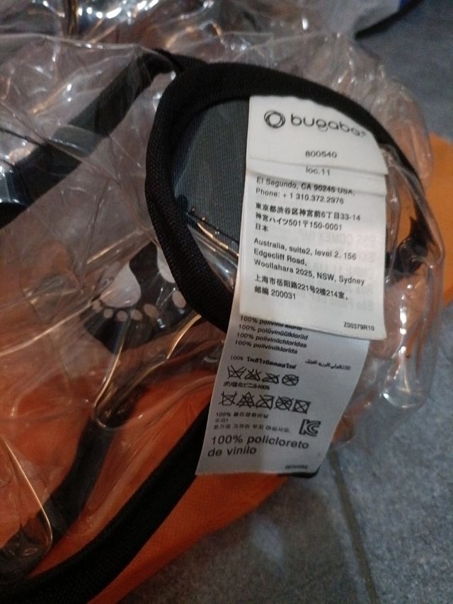 Plástico lluvia carro bebe Bugaboo