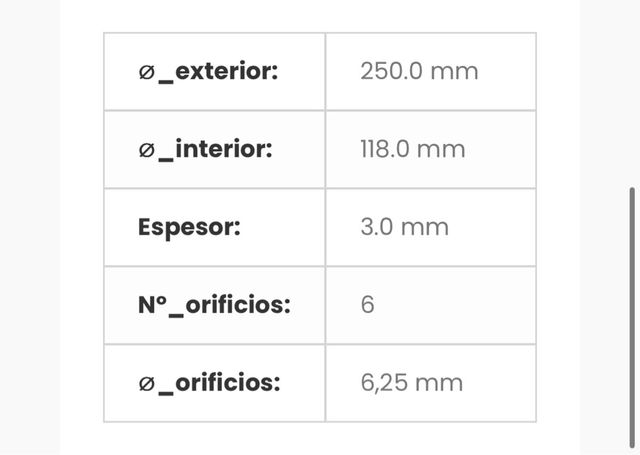 Disco de freno como nuevo moto  ng 675 250x118