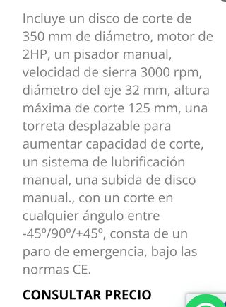 TRONZADORA MG TL350 M