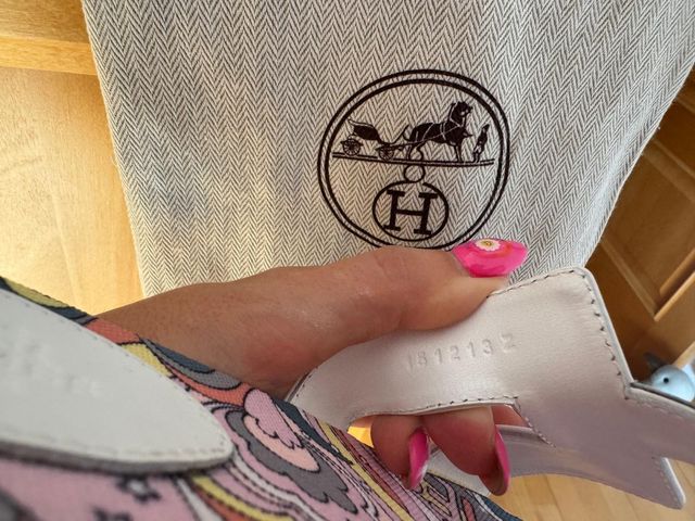 REPRODUCCIÓN: Sandalias Hermes Oran Blanc/Brun