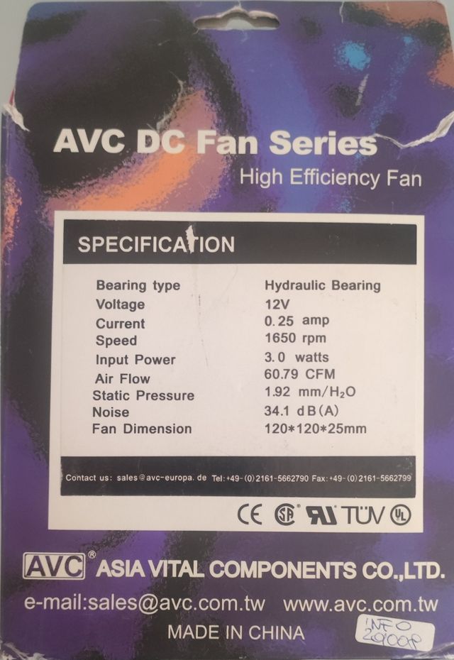 Ventola raffreddamento x PC