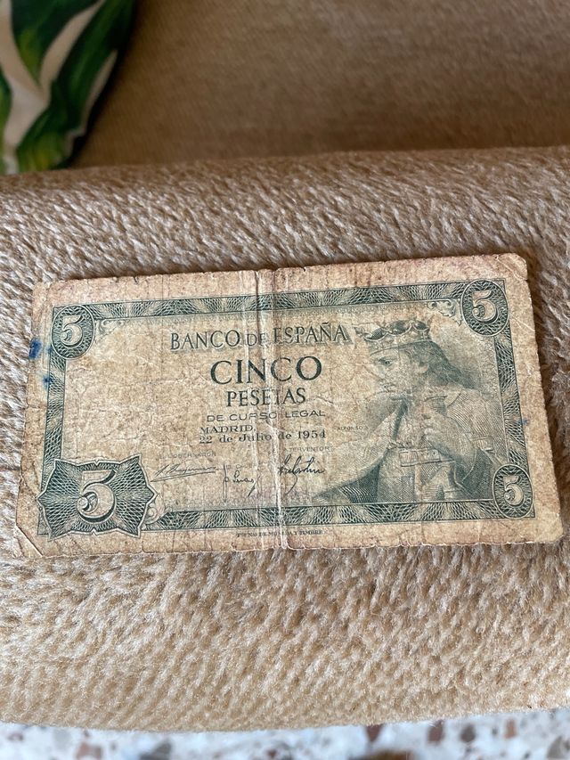 Billete cinco pesetas