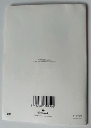 Tarjeta desplegable Snoopy vintage