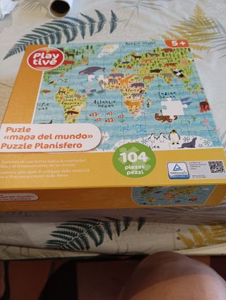 Puzzle mapa mundo infantil