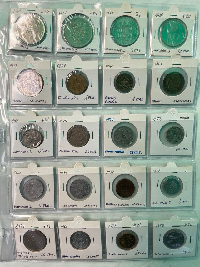 Monedas españolas variadas