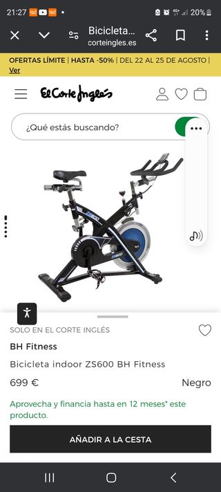 Bici Spinning BH ZS600