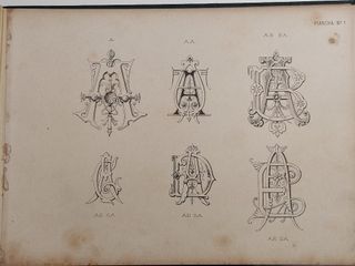 Libro antiguo. Cifras decorativas.