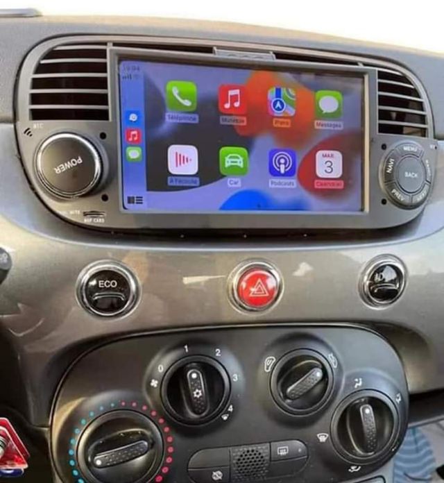 Rádio Fiat 500 Android 13 com GPS
