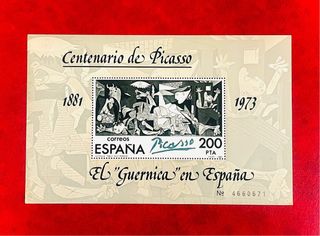 Bonita Hoja Filatélica del “Guernica” Picasso 1981