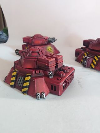 3 Turrets Painted for wargames sci-fi Blood Ravens