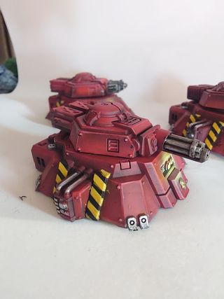 3 Turrets Painted for wargames sci-fi Blood Ravens