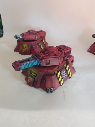 3 Turrets Painted for wargames sci-fi Blood Ravens