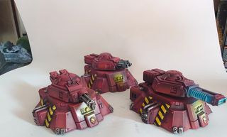 3 Turrets Painted for wargames sci-fi Blood Ravens