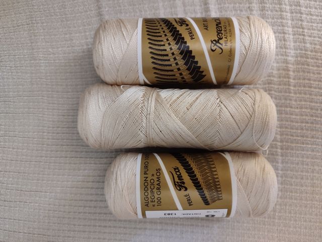 Perlé algodón egipcio 100% color crudo