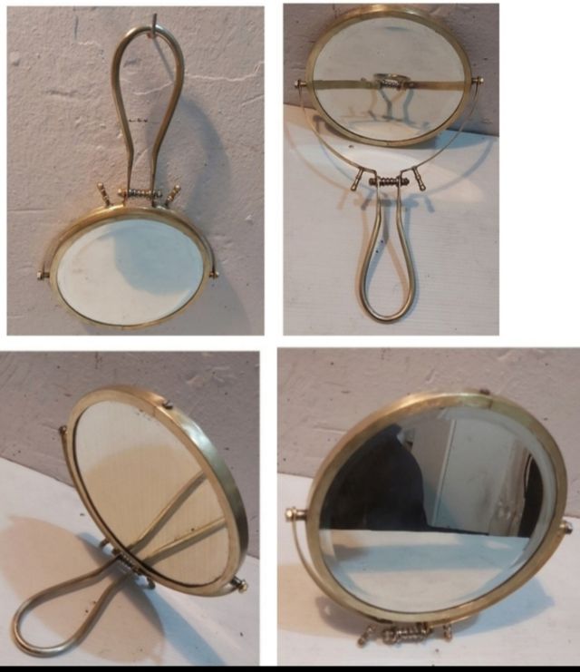 Antiguo tocador / espejo barbero/pinzas