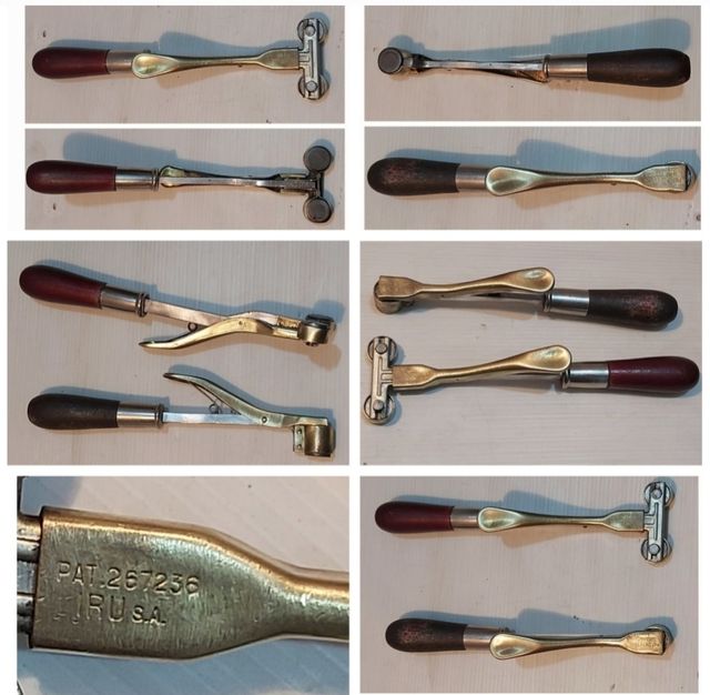 Antiguo tocador / espejo barbero/pinzas