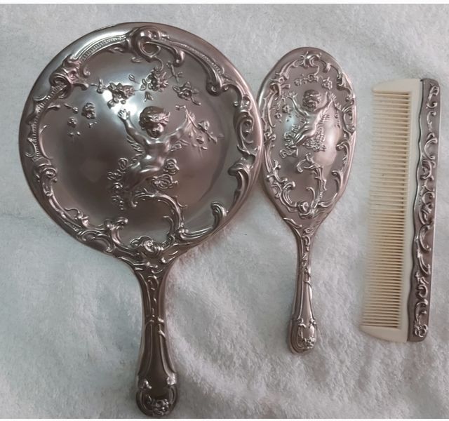 Antiguo tocador / espejo barbero/pinzas