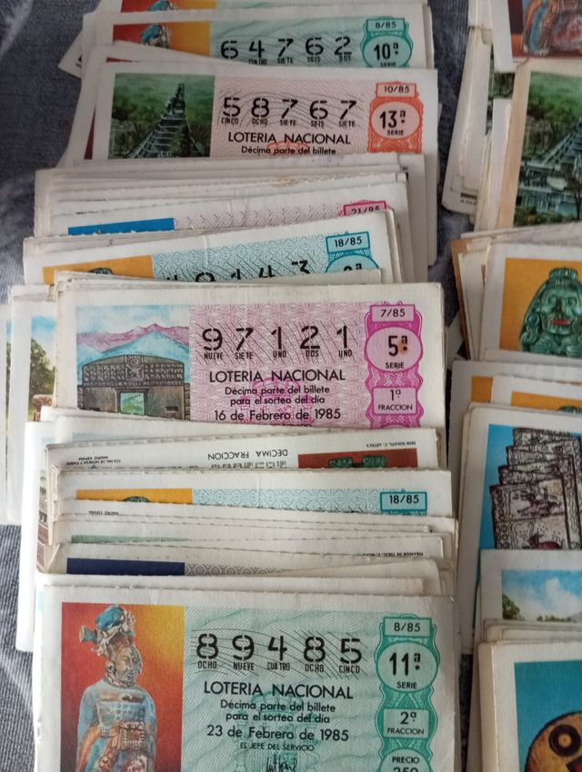 100 decimos lotería nacional de 1985