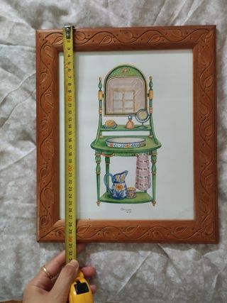 Cuadro madera Tocador