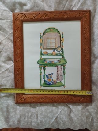 Cuadro madera Tocador