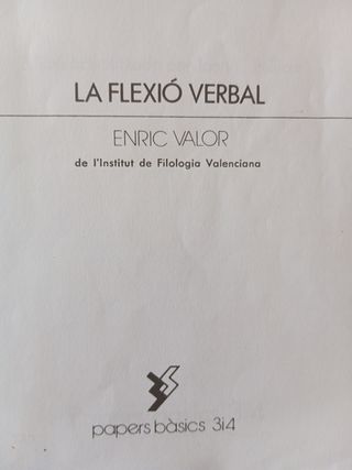 La flexió verbal