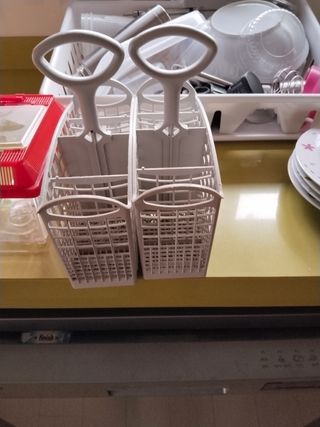 2 Cestas lavavajillas cubiertos