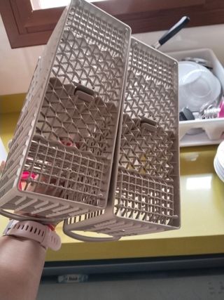 2 Cestas lavavajillas cubiertos