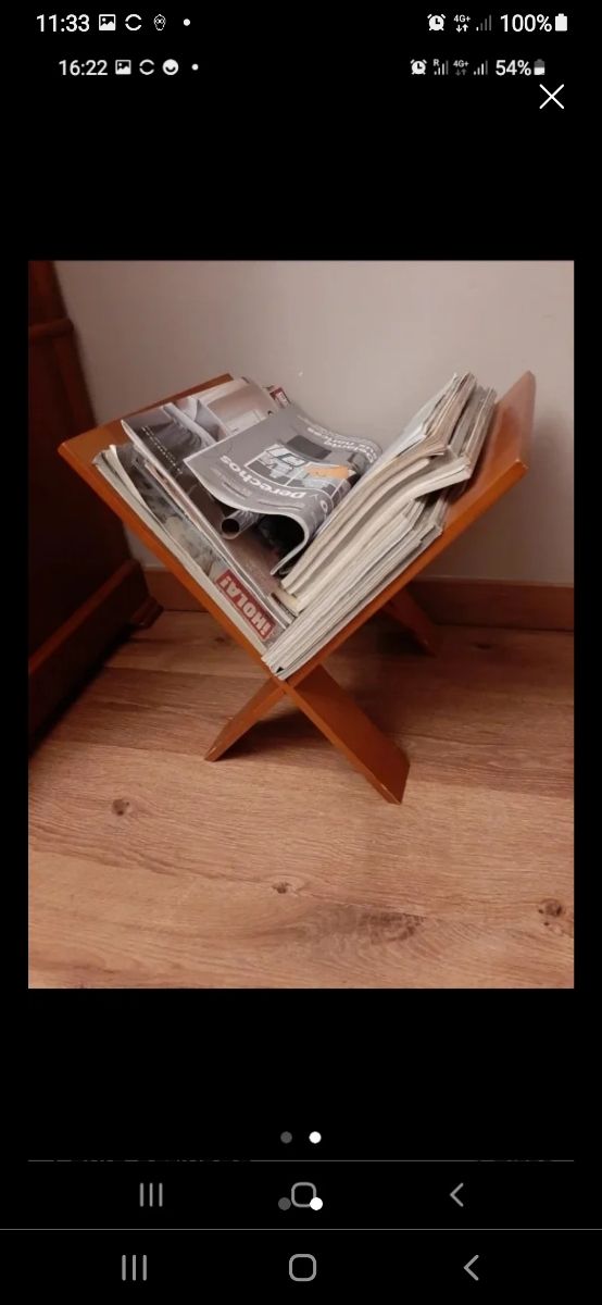 Revistero de madera maciza